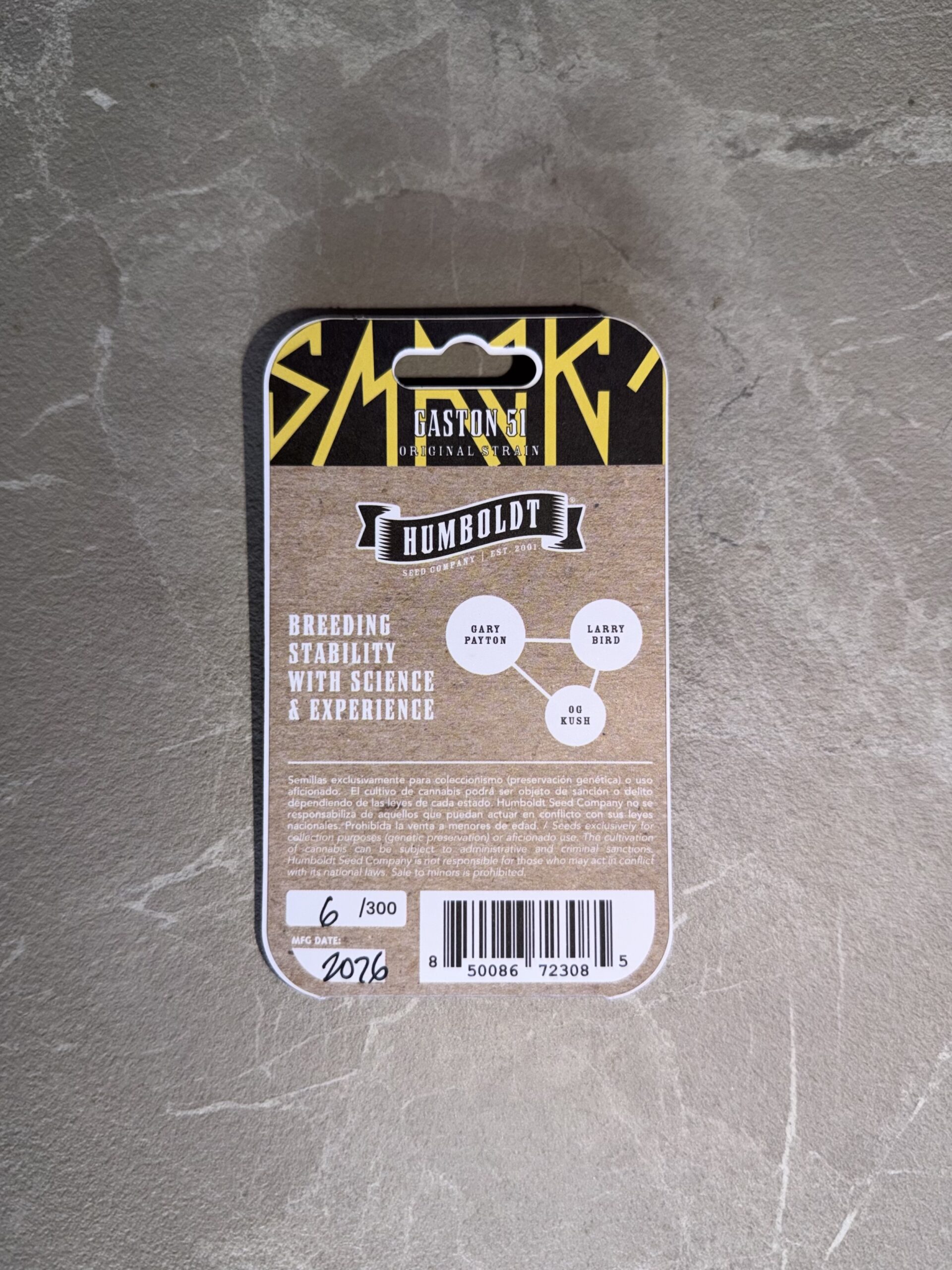Smack One x Humboldt Seed Co. – Gaston 51